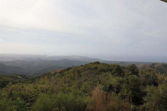 Punto panoramico verso Trinidad lungo la strada per l'area della cascata