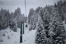 Impianto di risalita verso una delle piste