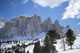 Vicino alla formazione rocciosa del Sella